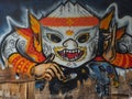 Artwork featuring Thai Khon mask