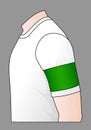 Blank Green Armband Captain Pattern Template