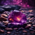 Purple Crystal. Shimmering Purple Crystal. Radiant purple crystal.