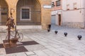 Artwork in honor of pilgrims in the Camino de Santiago The Way of Saint James, Santo Domingo de la Calzada, La Rioja, Spain.