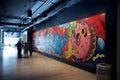 Artwork inside the Crosstown Concourse, Memphis, Tennessee