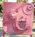 Artwork made by waste iron material