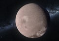 Artwork of Makemake dwarf planet in the Kuiper belt Royalty Free Stock Photo