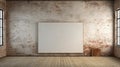 Authentic Industrial Art: Empty Room With Wood And Bricks Royalty Free Stock Photo