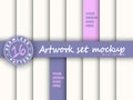 Artwork Set Mockup. Abstract Background. Paper Set Royalty Free Stock Photo