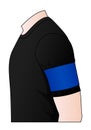 Blank Blue Armband Captain Pattern Template