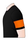 Blank Orange Armband Captain Pattern Template