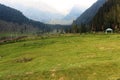 Beautiful view of the Aru Valley in Pahalgam, Kashmir, India Royalty Free Stock Photo