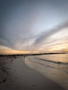 Aruba Beach Sunset with Gorgeous Sky Royalty Free Stock Photo