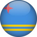 Aruba 3D Rounded Country Flag Button Icon