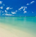 Aruba island. View from the beach Royalty Free Stock Photo