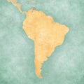 Map of South America - Aruba