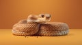 Aruba Rattlesnake resting on a table surface