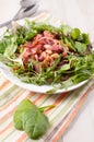 Arugula and cannellini beans salad