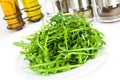 Arugula fresh heap leaf on white background Royalty Free Stock Photo