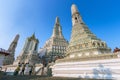 Wat Arun Ratchawararam has beautiful architecture and is a major tourist attraction belonging to Bangkok. Royalty Free Stock Photo