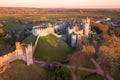 Arundel Castle, Arundel, West Sussex, England, United Kingdom. Bird Eye View Royalty Free Stock Photo