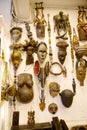 Tribal african wooden masks used traditional ceremonies