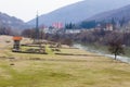 Visiting the Arutela Roman fort ruins Royalty Free Stock Photo