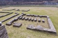 Ruins from Arutela roman castrum near Olt river Royalty Free Stock Photo