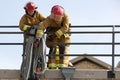 Arvada Fire Department cadets going through drills
