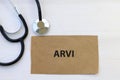 arvi word on brown paper Royalty Free Stock Photo