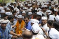 Arvind Kejriwal being mobbed.