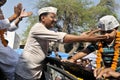 Arvind Kejriwal campaigning for Dr.Kumar Vishwas . Royalty Free Stock Photo