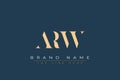 ARW abstract letter logo design Royalty Free Stock Photo
