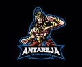 Arya antareja mascot logo design Royalty Free Stock Photo