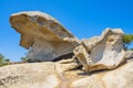 Arzachena, Sardinia, Italy - Prehistoric granite Mushroom Rock - Roccia il Fungo - of neolith Nuragic period, symbol of Arzachena Royalty Free Stock Photo