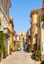 Arzachena, Sardinia, Italy - Stairs of Saint Lucia leading to the Church of Saint Lucia - Chiesa di Santa Lucia - at Corso