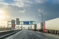 As brexit approaches, lines of trucks at the entrance to the Channel Tunnel