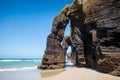 As Catedrais beach - Beach of the Cathedrals - Galicia, Spain Royalty Free Stock Photo