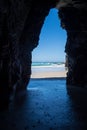 As Catedrais beach - Beach of the Cathedrals - Galicia, Spain Royalty Free Stock Photo