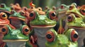 As the competition progresses one frogs croak has a party horn sound effect added to it courtesy of a prankster in the