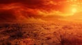 As the day draws to a close the desert takes on a different kind of harshness. The deep red and orange hues of the Royalty Free Stock Photo