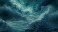 As a devastating storm raged on a serene and ethereal being appeared above the turbulent waters their mere presence Royalty Free Stock Photo