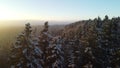 As the drone ascends into the crisp winter air, a breathtaking panorama unfolds below