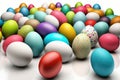 colorful easter eggs background.Ultra High Realistic. ultra high resolution, Isolated on White Background. Royalty Free Stock Photo