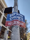 Defend Choice, Vote Democrat Sign, Philadelphia, PA, USA