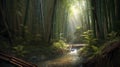 As I wandered deeper into the bamboo forest. AI Generative