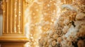 As if straight out of a fairytale this gilded background exudes pure extravagance. The gleaming gold tones are accented