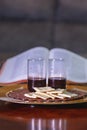 Christian Communion Elements at Home.