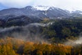 As the Low Clouds Rise out of the San Juan Mountains Colorado Royalty Free Stock Photo