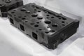 As machined head cylinder from iron casting Royalty Free Stock Photo