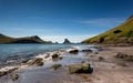 Exploring the beautiful shorelines of Faroe Islands Royalty Free Stock Photo