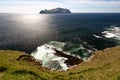 Exploring the beautiful shorelines of Faroe Islands Royalty Free Stock Photo