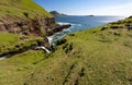 Exploring the beautiful shorelines of Faroe Islands Royalty Free Stock Photo