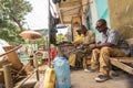 Kenyan shoemaker working in Malindi streets